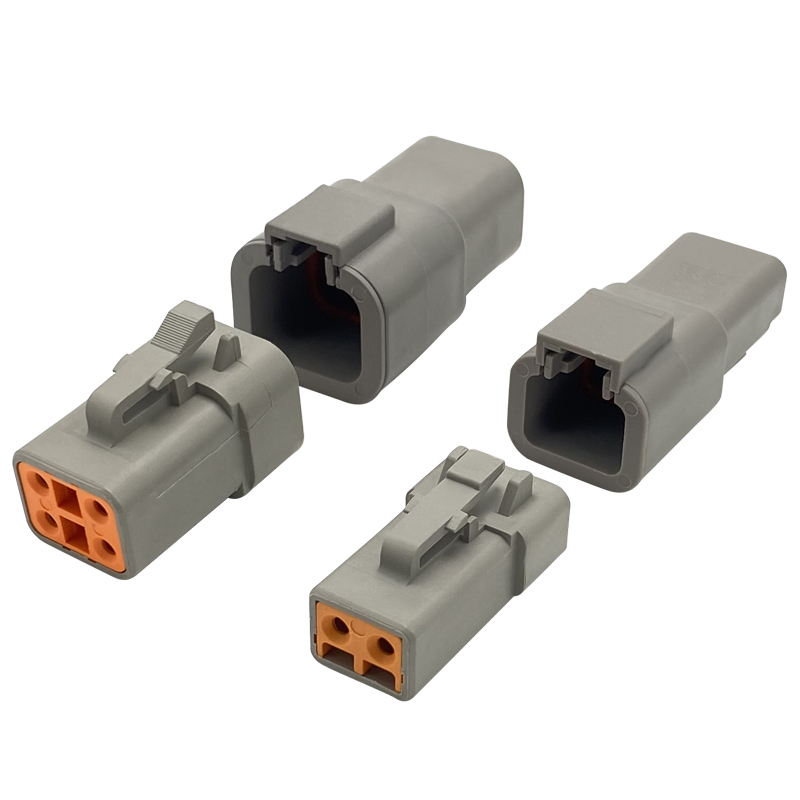 德驰连接器 DTP06-2S4S与DTP04-2P在汽车疝气灯防水线束中的应用